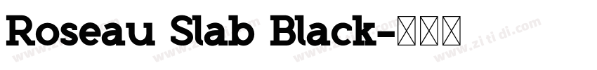 Roseau Slab Black字体转换
